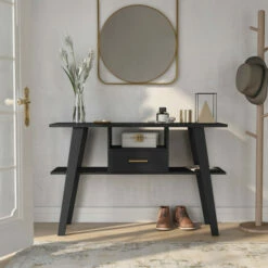 Best Pirce 👏 Carson Carrington Hogheden Contemporary 47-inch 3-shelf Console Table White ❤️ -Carson Carrington Sales unnamed file 7756