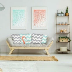 New ⭐ Carson Carrington Tropical Blue Chevron 18-inch Printed Throw Pillow Cover 😍 -Carson Carrington Sales unnamed file 7765