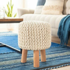 Top 10 👍 Carson Carrington Paijerim Bohemian Cotton And Wood Foot Stool Medium Gray 😀 -Carson Carrington Sales unnamed file 7768