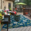 Best deal 🌟 Carson Carrington Forde Floral Indoor/ Outdoor Area Rug Blue/green ⌛