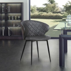 New ❤️ Carson Carrington Bakom Contemporary Dining Chair Grey ⭐ -Carson Carrington Sales unnamed file 7819