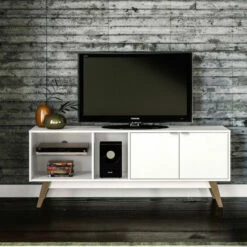 Top 10 ๐ Carson Carrington Ufberget 59-inch White And Light Brown TV Stand ๐ฏ