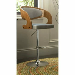 Cheapest 🔥 Carson Carrington Visby Adjustable Barstool With Swivel - N/A Brown Faux Leather 🥰