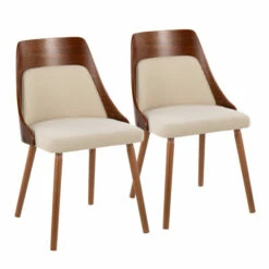 Deals 🔔 Carson Carrington Vallemala Mid-Century Chair - Set Of 2 Grey Fabric/natural Wood 👏 -Carson Carrington Sales unnamed file 7903