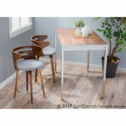 Best reviews of 🎁 Carson Carrington Cranagh Mid-century Modern Upholstered Counter Stools (Set Of 2) - N/A Grey Fabric 🌟 -Carson Carrington Sales unnamed file 7915