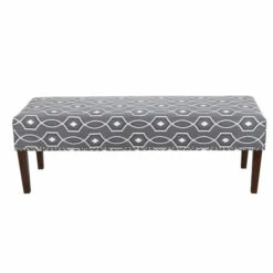 Best Sale 🥰 Carson Carrington Laggarudden Upholstered Living Room Nailhead Bench Smoke ⌛