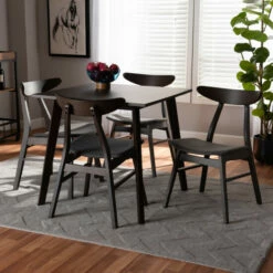 Flash Sale 🎁 Carson Carrington Talsmark Upholstered 5-piece Dining Set Light Grey 🌟