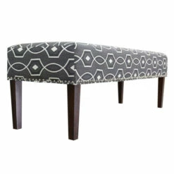 Best Sale 🥰 Carson Carrington Laggarudden Upholstered Living Room Nailhead Bench Smoke ⌛ -Carson Carrington Sales unnamed file 7932