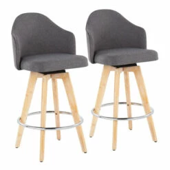 Best deal 👍 Carson Carrington Valsatra Fixed-Height Upholstered Counter Stool With Wood Legs (Set Of 2) Charcoal Fabric & Natural Wood ❤️ -Carson Carrington Sales unnamed file 7950