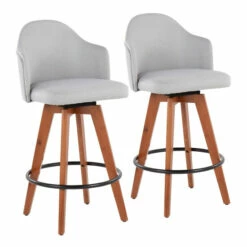 Best deal 👍 Carson Carrington Valsatra Fixed-Height Upholstered Counter Stool With Wood Legs (Set Of 2) Charcoal Fabric & Natural Wood ❤️ -Carson Carrington Sales unnamed file 7951