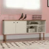 Best Sale ✔️ Carson Carrington Taberg Modern Solid Wood Leg TV Stand Off White And Nature 🔔 -Carson Carrington Sales unnamed file 7963