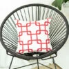 Deals 🛒 Carson Carrington Geometric Red Squares 18-inch Printed Throw Pillow Cover ⌛