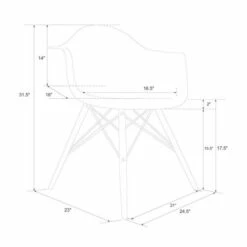 New 🥰 Carson Carrington Bremsnes Molded Chair With Wood Legs 👍 -Carson Carrington Sales unnamed file 8009