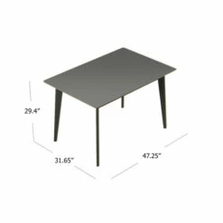 Best Sale ❤️ Carson Carrington Rachan 5-piece Black Dining Table And Modern Shaped Wood Chairs Grey 🎉 -Carson Carrington Sales unnamed file 8039