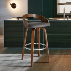 Budget 😍 Carson Carrington Solavagen Walnut Upholstered Wood Bar Stool Black 🎉 -Carson Carrington Sales unnamed file 812