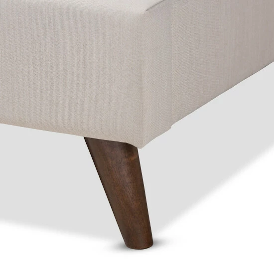 Brand new 🔥 Carson Carrington Uggyallen Mid-century Fabric Bed With 2 Nightstands Beige ⌛ 10 Brand new 🔥 Carson Carrington Uggyallen Mid-century Fabric Bed With 2 Nightstands Beige ⌛ - Image 8