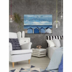 Cheapest 🎉 Carson Carrington 'Blue And White Beach Huts' Painting Print On Wrapped Canvas 🎁 -Carson Carrington Sales unnamed file 8219
