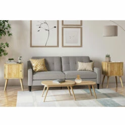 Cheap 😍 Carson Carrington Shorewood 3-piece Mid Century Modern Wood End Tables With Doors And Nesting Cocktail Table Natural 🛒