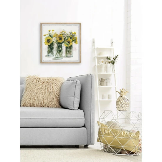 Outlet 🌟 Carson Carrington Handmade Sunflowers In Glass Jars II Framed Print 🛒 5 Outlet 🌟 Carson Carrington Handmade Sunflowers In Glass Jars II Framed Print 🛒 - Image 3