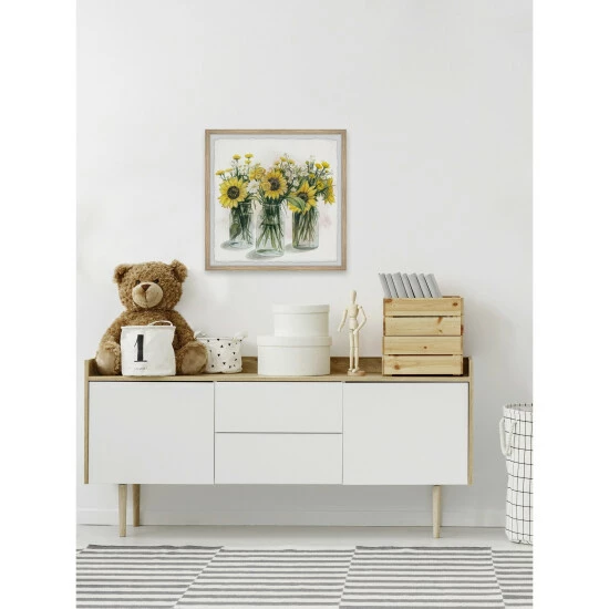 Outlet 🌟 Carson Carrington Handmade Sunflowers In Glass Jars II Framed Print 🛒 7 Outlet 🌟 Carson Carrington Handmade Sunflowers In Glass Jars II Framed Print 🛒 - Image 5