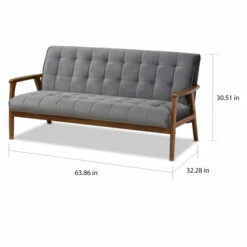 Buy 🥰 Carson Carrington Badarna Mid-century Modern Upholstered Sofa Blue 🤩 -Carson Carrington Sales unnamed file 8282