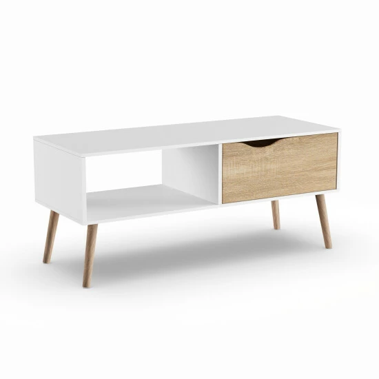 Outlet ๐ Carson Carrington Kristiansund 1-Drawer Coffee Table White/oak Structure ๐ 4 Outlet ๐ Carson Carrington Kristiansund 1-Drawer Coffee Table White/oak Structure ๐ - Image 2