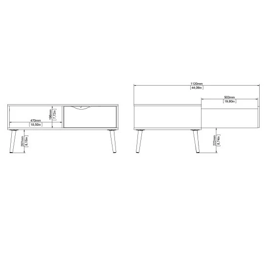 Outlet ๐ Carson Carrington Kristiansund 1-Drawer Coffee Table White/oak Structure ๐ 6 Outlet ๐ Carson Carrington Kristiansund 1-Drawer Coffee Table White/oak Structure ๐ - Image 4