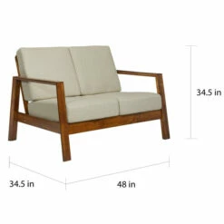 Cheap 🧨 Carson Carrington Horuphav Retro Exposed Wood Frame Loveseat Navy Blue Velvet 😀 -Carson Carrington Sales unnamed file 8381