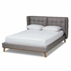 New ⌛ Carson Carrington Isberga Modern Upholstered Platform Bed Beige 😍 -Carson Carrington Sales unnamed file 8408