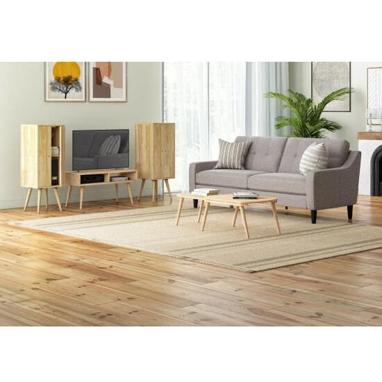 Budget ๐งจ Carson Carrington Shorewood 4-piece Mid Century Modern Wood Vertical Cabinets, Nesting Cocktail Table And TV Stand Natural ๐ฏ 8 Budget ๐งจ Carson Carrington Shorewood 4-piece Mid Century Modern Wood Vertical Cabinets, Nesting Cocktail Table And TV Stand Natural ๐ฏ - Image 6