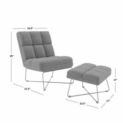 Flash Sale ✨ Carson Carrington Pama Modern Armless Chair And Ottoman Emerald Green 🤩 -Carson Carrington Sales unnamed file 8483