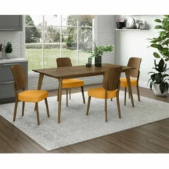 Deals ✨ Carson Carrington Dattolo 5-piece Rectangular Table And Armless Wood-back Dining Chairs Mustard Yellow 🎉 -Carson Carrington Sales unnamed file 8511