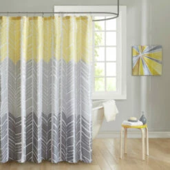 Cheap 🌟 Carson Carrington Liseleje Printed Shower Curtain 2-Color Option Yellow 😉