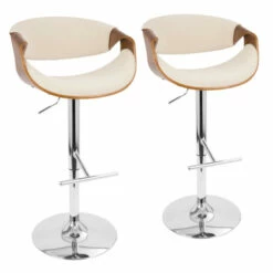 Best Pirce 🌟 Carson Carrington Sauda Adjustable Bar Stool (Set Of 2) Cream ✔️