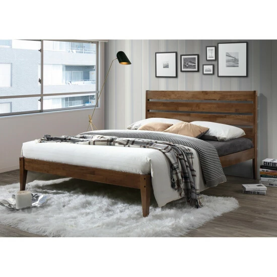 Brand new 😍 Carson Carrington Ostermalm Mid-Century Brown Wood Platform Bed 😍 4 Brand new 😍 Carson Carrington Ostermalm Mid-Century Brown Wood Platform Bed 😍 - Image 2