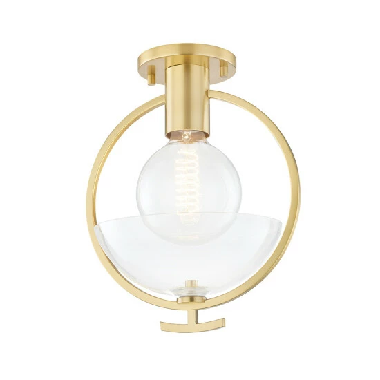 Promo ๐ Carson Carrington Varjaren Clear Glass 1-light Semi Flush Mount Polished Nickel ๐ 4 Promo ๐ Carson Carrington Varjaren Clear Glass 1-light Semi Flush Mount Polished Nickel ๐ - Image 2