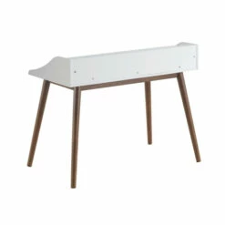 New 🛒 Carson Carrington Hjalmo White/Walnut 4-compartment Writing Desk 👏 -Carson Carrington Sales unnamed file 8664