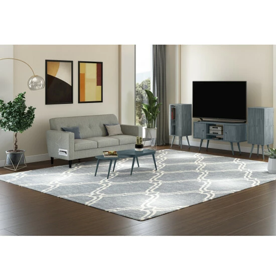 Outlet 🥰 Carson Carrington Shorewood 4-Piece Mid Century Modern Nesting Cocktail Table, Vertical Chests And Entertainment Cabinet Dark Brown ⭐ 4 Outlet 🥰 Carson Carrington Shorewood 4-Piece Mid Century Modern Nesting Cocktail Table, Vertical Chests And Entertainment Cabinet Dark Brown ⭐ - Image 2