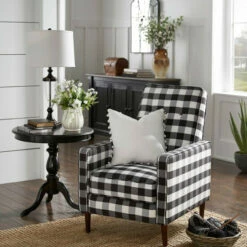 Best Sale 🤩 Carson Carrington Ilvanbo Check Plaid Accent Chair ⭐