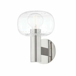 Best deal ✨ Carson Carrington Vantholmen Clear Seeded Glass 1-Light Wall Sconce Aged Brass 🤩