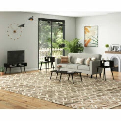 Flash Sale ⌛ Carson Carrington Shorewood 4-piece Mid Century Modern Rectangular End Tables, Nesting Cocktail Table And TV Stand Dark Brown ✔️