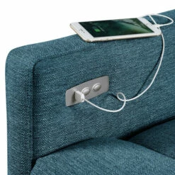 Buy 👍 Carson Carrington Skorping Blue Power Wall Hugger Recliner Chair With USB Port 😉 -Carson Carrington Sales unnamed file 886