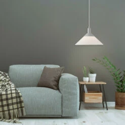 Deals 😉 Carson Carrington Hjalmsa Frosted White And Matte Gray 1-light Pendant 🎉