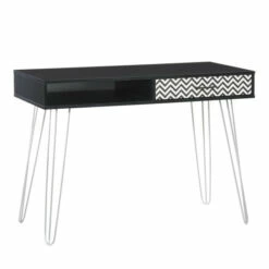 Buy 🌟 Carson Carrington Hurup Chevron Entryway Table/Desk Black 😉 -Carson Carrington Sales unnamed file 8887