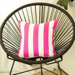 Best Pirce 🤩 Carson Carrington Pink Stripes 18-inch Throw Pillow Cover 👏