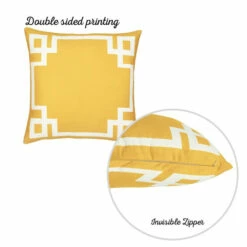 Brand new 👏 Carson Carrington Geometric Yellow And White 18-inch Throw Pillow Cover 👍 -Carson Carrington Sales unnamed file 8951