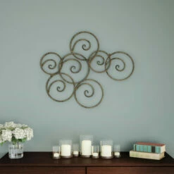 Budget 🌟 Carson Carrington Geometric Scrolled Circles Wall Decor 🥰