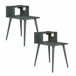 Best Pirce 🔥 Carson Carrington Shorewood 2-Piece Mid Century Modern Rectangular Wood End Tables White Wash 🔔 -Carson Carrington Sales unnamed file 8994