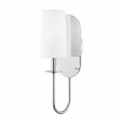 Outlet 🛒 Carson Carrington Vargap White Linen 1-light Wall Sconce Polished Nickel 👏 -Carson Carrington Sales unnamed file 9002