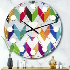 Cheapest 🔔 Carson Carrington Tomming 'Geometrical Retro Design III' Mid-Century Wall Clock ❤️ -Carson Carrington Sales unnamed file 9020
